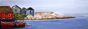 Peggy's Cove, Nova Scotia Artist, acrylic painting, landscape