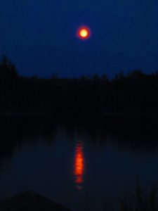 sunset, moon, bayside, nova scotia