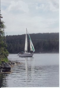 Rita & John's sailboat, shad bay, sailing