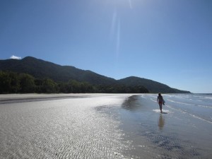 Stephanie Tournier, beach, sand, walking the beach, Australia