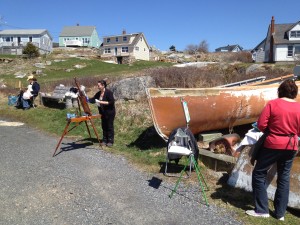 Nova Scotia Artist out at Peggy's Cove