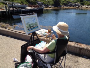 Artist at Peggy's Cove