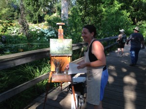 Historic Gardens, Annapolis Royal, Nova Scotia, plein air painting, paint the town