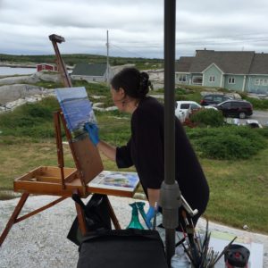 Artist, Plein Air, Peggy's Cove, Donna Muller, Festival of the Arts