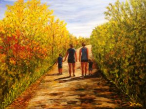 Buena Vista, Regina Beach, old railway line, walking path, Donna Muller, artist, Saskatchewan Artist, Fall