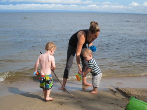 Buffalo pound, Manitoba, Lake of the woods, lake, sand, brothers, playing on the beach, playing in the sand