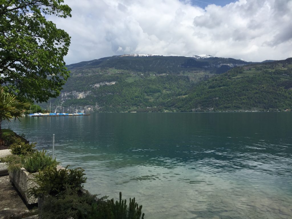 Darligen, Interlaken, Lake Thun, boats, Switzerland, Swiss Alps, lake