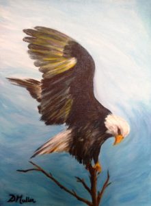 Bald Eagle, painting, artist, Donna Muller
