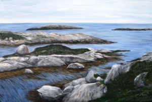 Polly Cove, Nova Scotia, rock, landscape, ocean