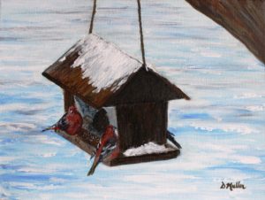 bird house, winter, snow, cold