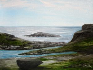 Landscape, Polly's Cove, Nova Scotia, ocean, rock