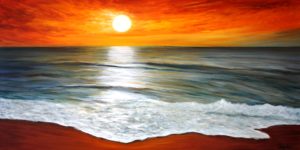 Ocean, water, waves, beach, artist Donna Muller, commission paintings