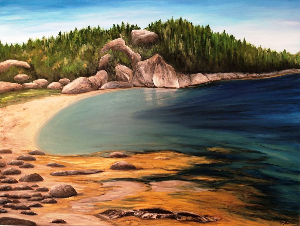 Hearns Island, Nova Scotia, Atlantic Ocean, rock, water, landscape