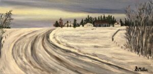 Home, snow, driveway, Mont Nebo, Saskatchewan, Donna's Gallery